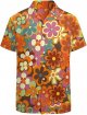 Men'sButton Up Shirt Vintage Hawaiian Beach Shirt Funny Party Shirt