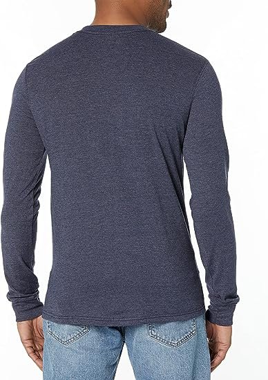 Men's Long Sleeve Cotton Henley Tees