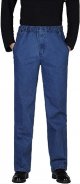 Men's Elastic Waist Denim Pants Casual Loose Straight Jeans
