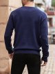 Mens Plaid Crewneck Sweaters Casual Soft Stretch Classic Fit Lightweight Knitted Sweater Pullover